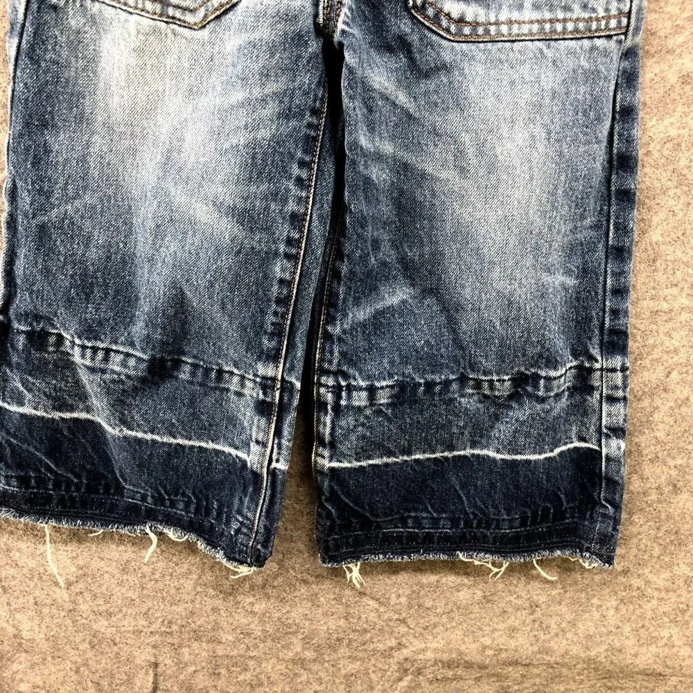 GAP Girls Size 6 High Rise Wide Leg Crop Jeans Frayed‎ Hem